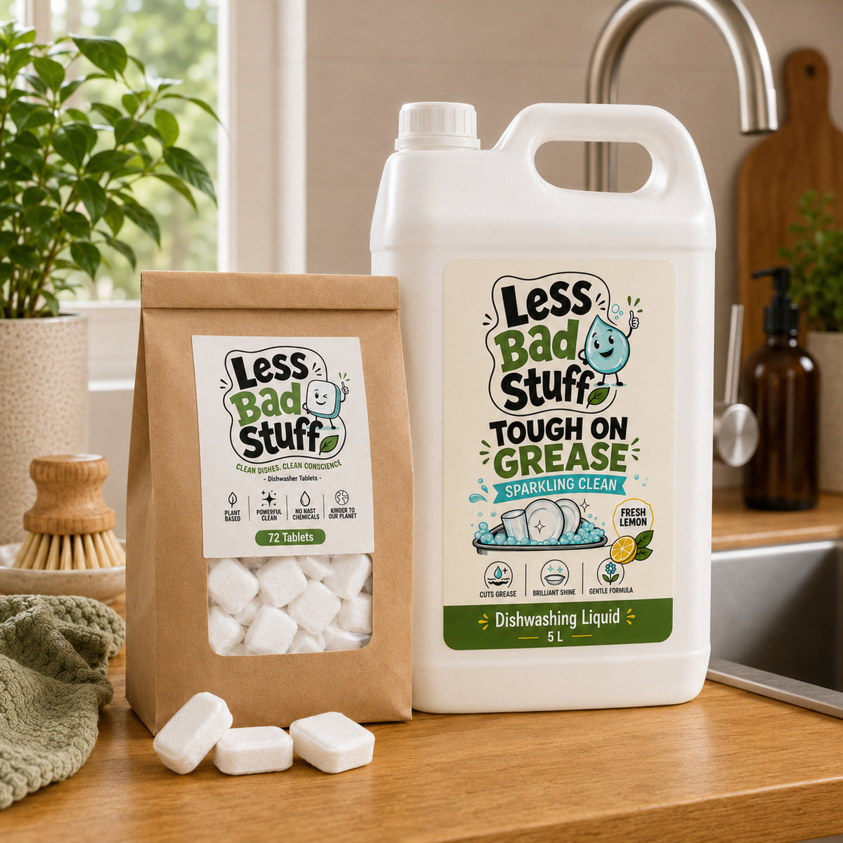 72 Tabs + 5L Dishwashing Liquid with Free Shipping!